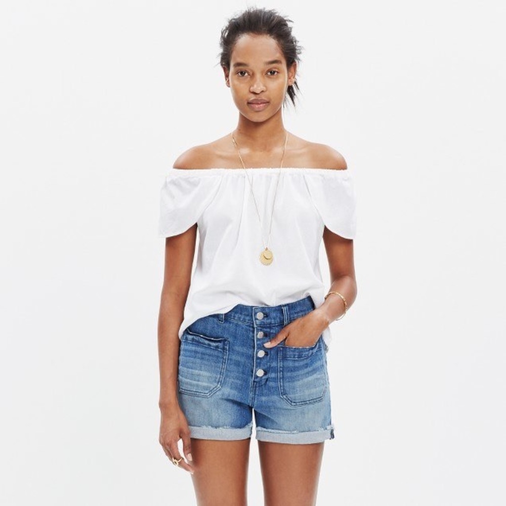 Madewell Off-the-Shoulder Top in White